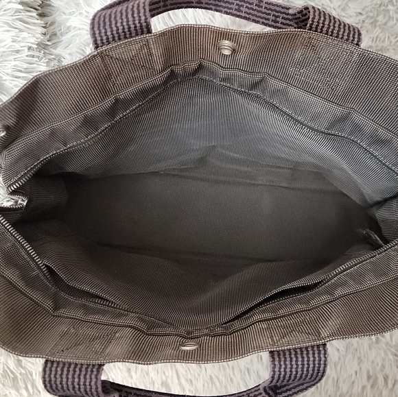 Authentic Hermès Herline Grey Canvas Tote - Picture 14 of 16